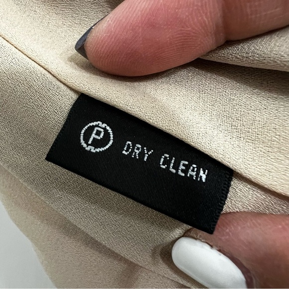 Vintage August Silk 10 Beige Floral A-Line Lined Boho Cottagecore Midi Skirt - Picture 7 of 9